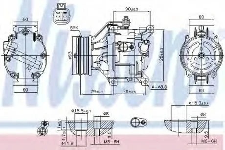 Компрессор, кондиционер NISSENS 890036