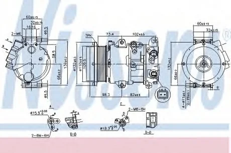 Компрессор, кондиционер NISSENS 890144