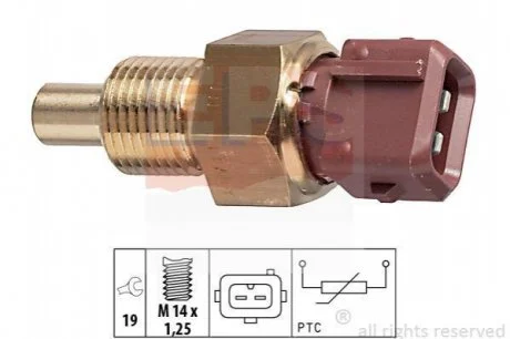 Датчик температури охол. рід. Citroen, Fiat, Peugeot 1.0-1.9TD 07.92- EPS 1830308