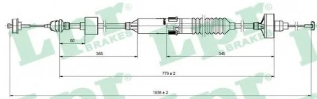 Трос, управління зчепленням LPR C0260C
