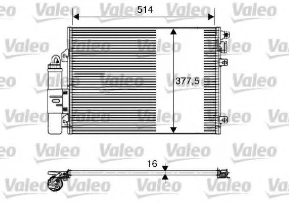 Конденсатор, кондиционер VALEO Valeo 817827 (фото 1)