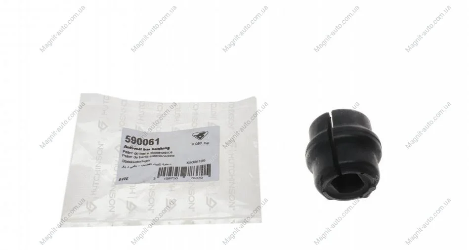Втулка стабілізатора перед Citroen C4/Peugeot 307/308 (22 mm) HUTCHINSON 590061 (фото 1)