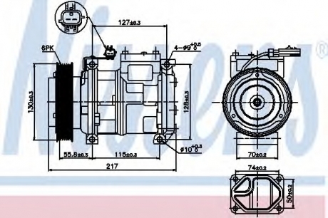 Компрессор, кондиционер NISSENS 89097