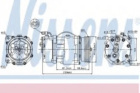 Компресор FORD GALAXY (1995) 2.8 NISSENS 89040