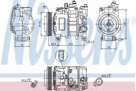 Компрессор, кондиционер NISSENS 89049