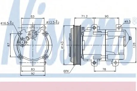 Компрессор FORD COUGAR (1999) 2.0 NISSENS 89059