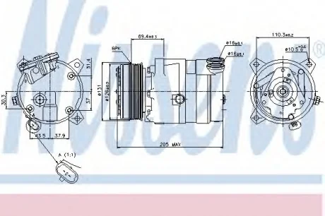 Компрессор, кондиционер NISSENS 89062