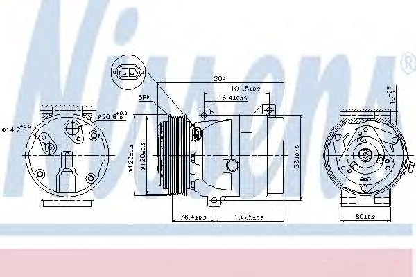 Компрессор NISSAN INTERSTAR (2002) 2.2 DCI NISSENS 89063 (фото 1)