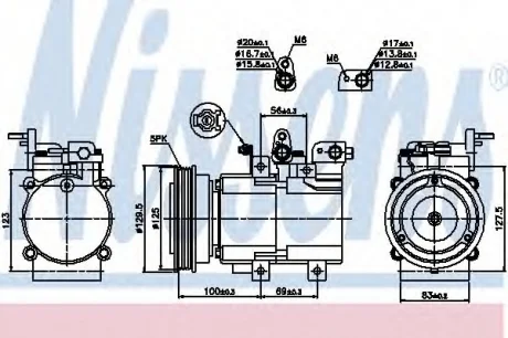 Компрессор, кондиционер NISSENS 89276