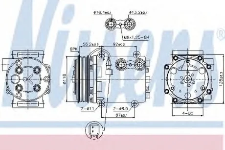 Компрессор кондиционера NISSENS 89551