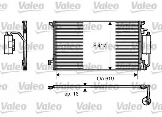 Конденсатор, кондиционер VALEO Valeo 817809 (фото 1)