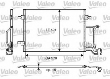 Конденсатор, кондиционер Valeo 817997