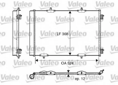 Радіатор кондиціонера (Конденсор) Valeo 818015