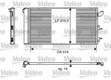 Конденсатор, кондиционер Valeo 818162