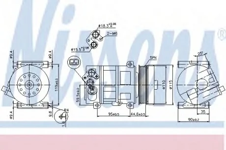 Компрессор, кондиционер NISSENS 89202
