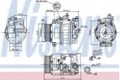 Компрессор, кондиционер NISSENS 89520