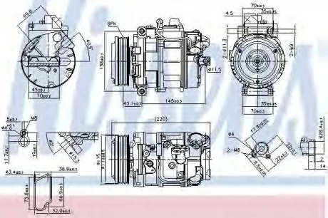 Компрессор, кондиционер NISSENS 89599