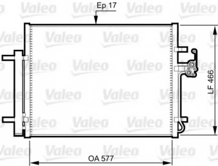 Радіатор кондиціонера MONDEO 1.6-2.3 07-15 Valeo 814360