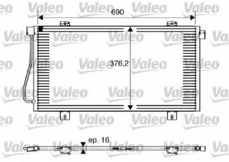 Радіатор кондиціонера Valeo 817742