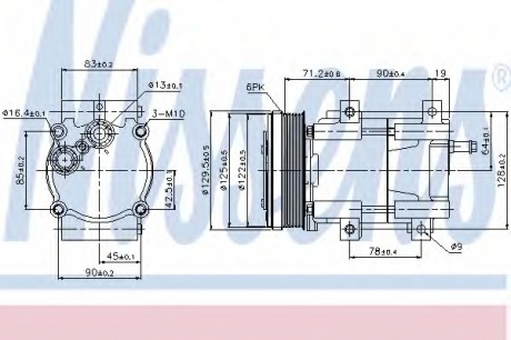 Компрессор, кондиционер NISSENS 89205