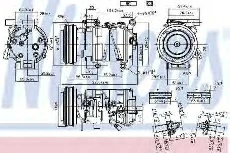 Компрессор MAZDA 3 (2004) 2.0 -/MZR NISSENS 89351