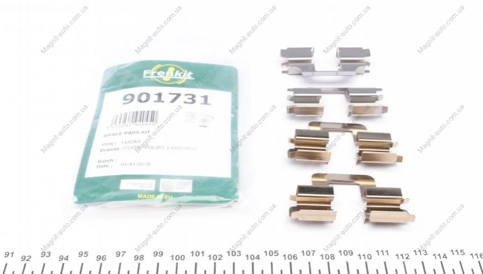 Монтажный к-кт тормозных колодок зад. Galaxy 2/S-max/Evoque/Volvo S60/V60 06-(Motorcraft, TRW) FRENKIT 901731 (фото 1)