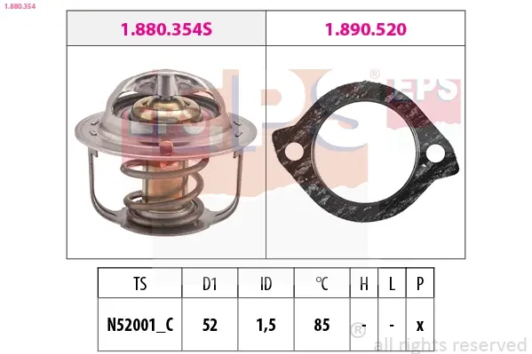 TERMOSTAT MAZDA 85C 323 F EPS 1880354 (фото 1)