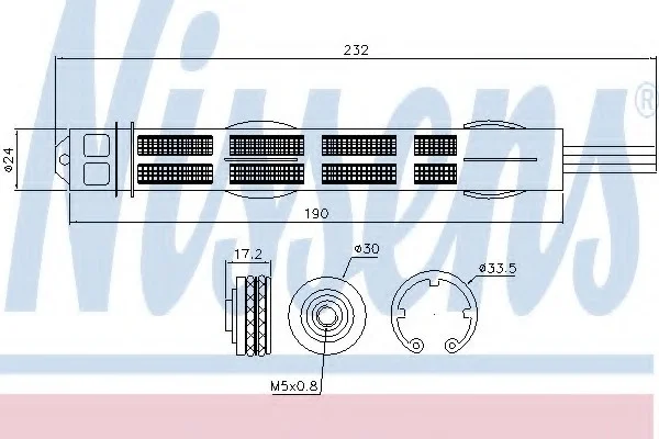 Осушитель, кондиционер NISSENS 95455 (фото 1)
