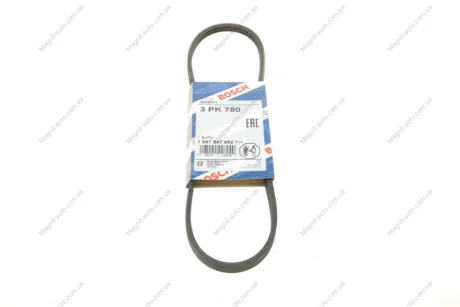 Ремінь П-клиновий 3PK780 BOSCH 1987947852