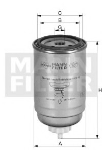 Топливный фильтр -FILTER MANN WK7162x