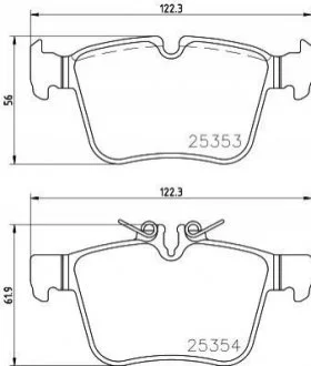 Тормозные колодки дисковые BREMBO P50122