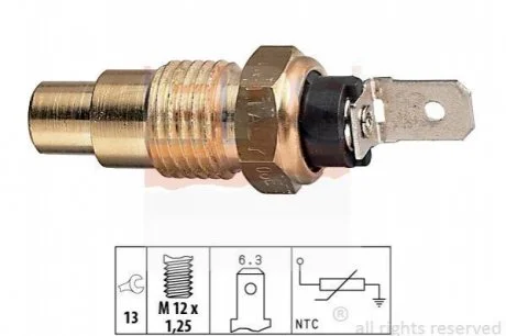 Датчик температури Nissan Bluebird 2.0D 83-,Laurel 2.8D,3.0 87-,Micra -93,Primera,Sunny 2.0D/Infinity EPS 1830078