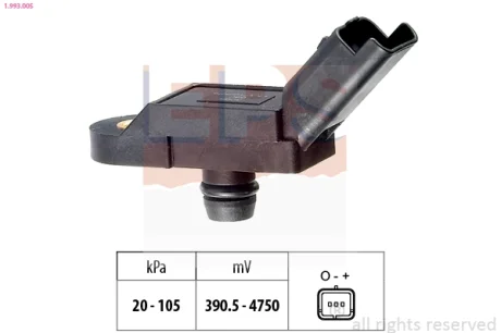 Датчик вакуума Peugeot 306 2.0i 16V/406 3.0i 24V/Xsara 1.4i/C5 2.0i 16V 96- EPS 1993005