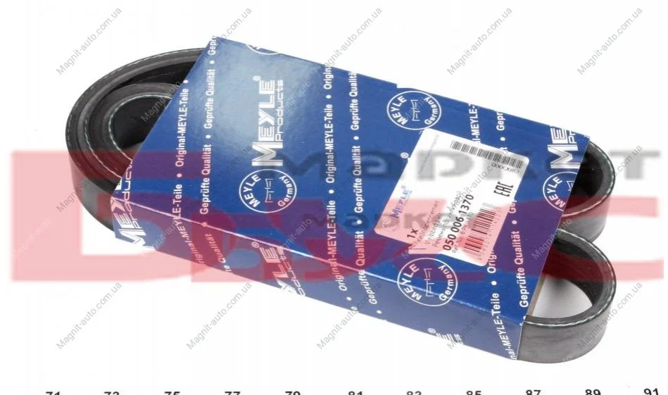 Ремень генератора 1.6D Multijet/Combo 1.6/2.0CDTI 12- MEYLE 0500061370 (фото 1)