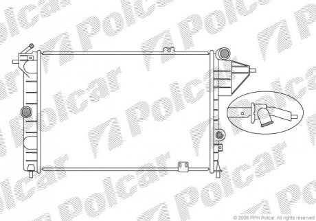 Радиаторы охлаждения Polcar 551408A3 (фото 1)