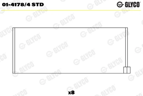 Шатунный подшипник GLYCO Glyco 0141784STD