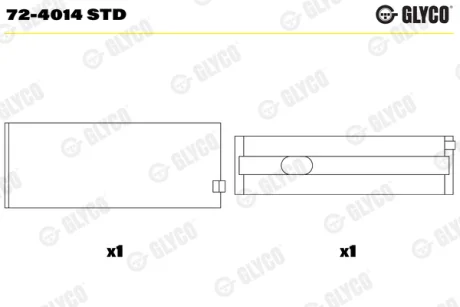 Підшипник ковзання Glyco 724014STD
