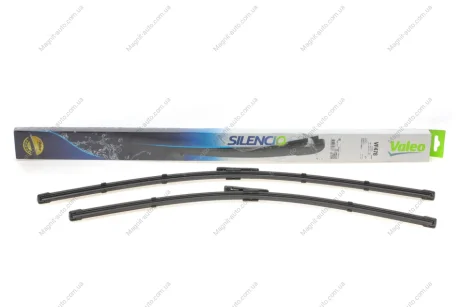 Комплект щіток склоочисника безкаркасних. Silencio Flat 750/650 Valeo 574678