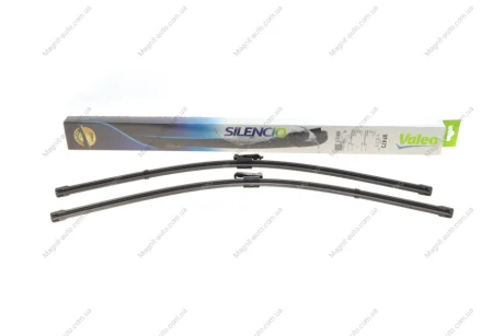 Комплект щеток стеклоочистителя бескаркасных Silencio Flat 650/650 Valeo 574673