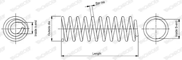 Пружина ходовой части MONROE SP3497 (фото 1)