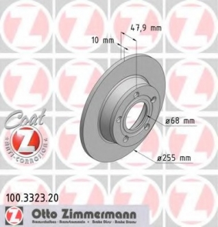 Тормозной диск ZIMMERMANN 100332320 (фото 1)