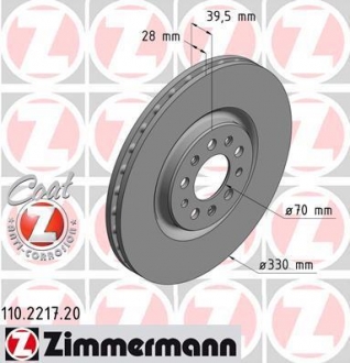 Тормозной диск ZIMMERMANN 110221720 (фото 1)