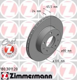 Тормозной диск ZIMMERMANN 180301120 (фото 1)