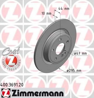 Диск тормозной ZIMMERMANN 400369120 (фото 1)