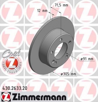 Тормозной диск ZIMMERMANN 430263320 (фото 1)