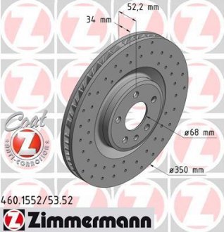 Тормозной диск ZIMMERMANN 460155352