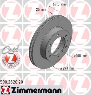 Тормозной диск ZIMMERMANN 590282020