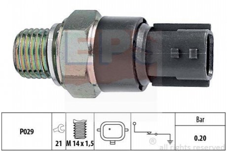 Датчик тиску масла Dacia Logan/Sandero 1.4 04- EPS 1800189 (фото 1)