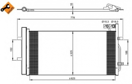 Конденсатор, кондиционер NRF 350029