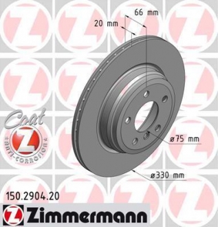 Тормозной диск ZIMMERMANN 150290420